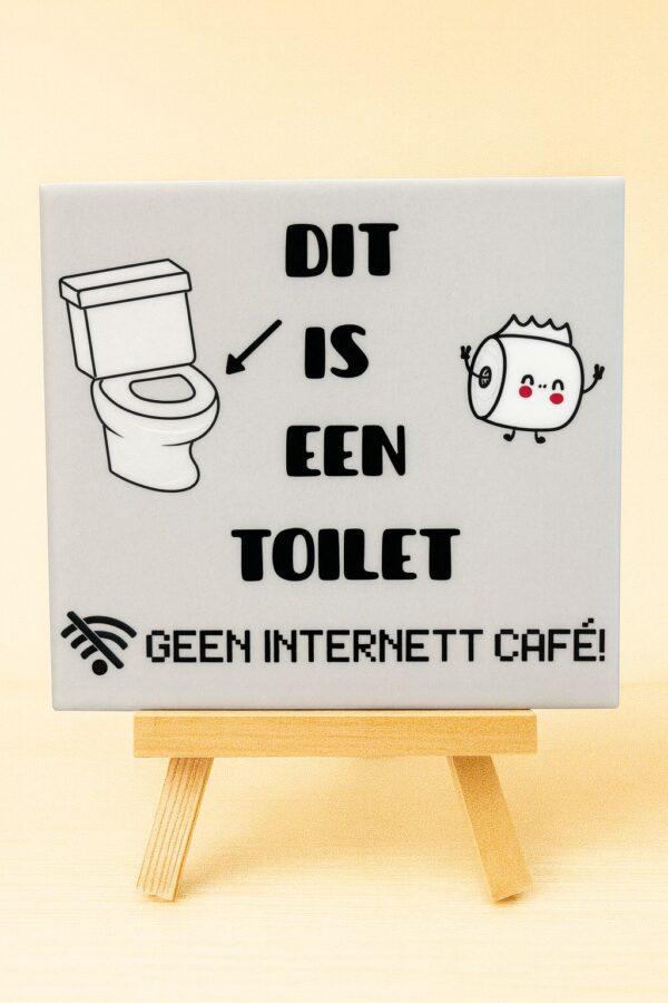 Tegeltje Toilet geen internet cafe klein