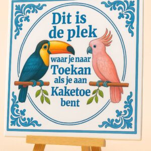 Tegel Toekan Kaketoe gekleurd groot