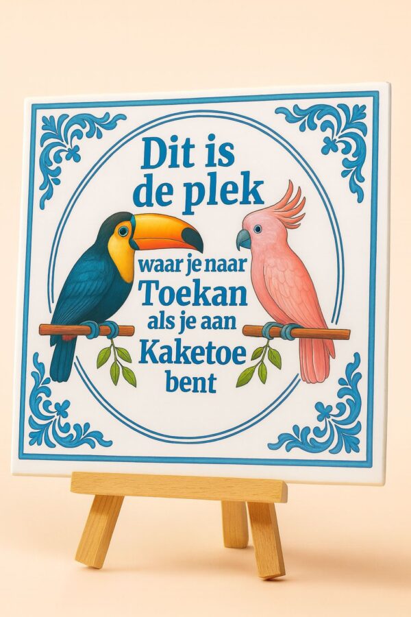 Tegel Toekan Kaketoe Gekleurd klein