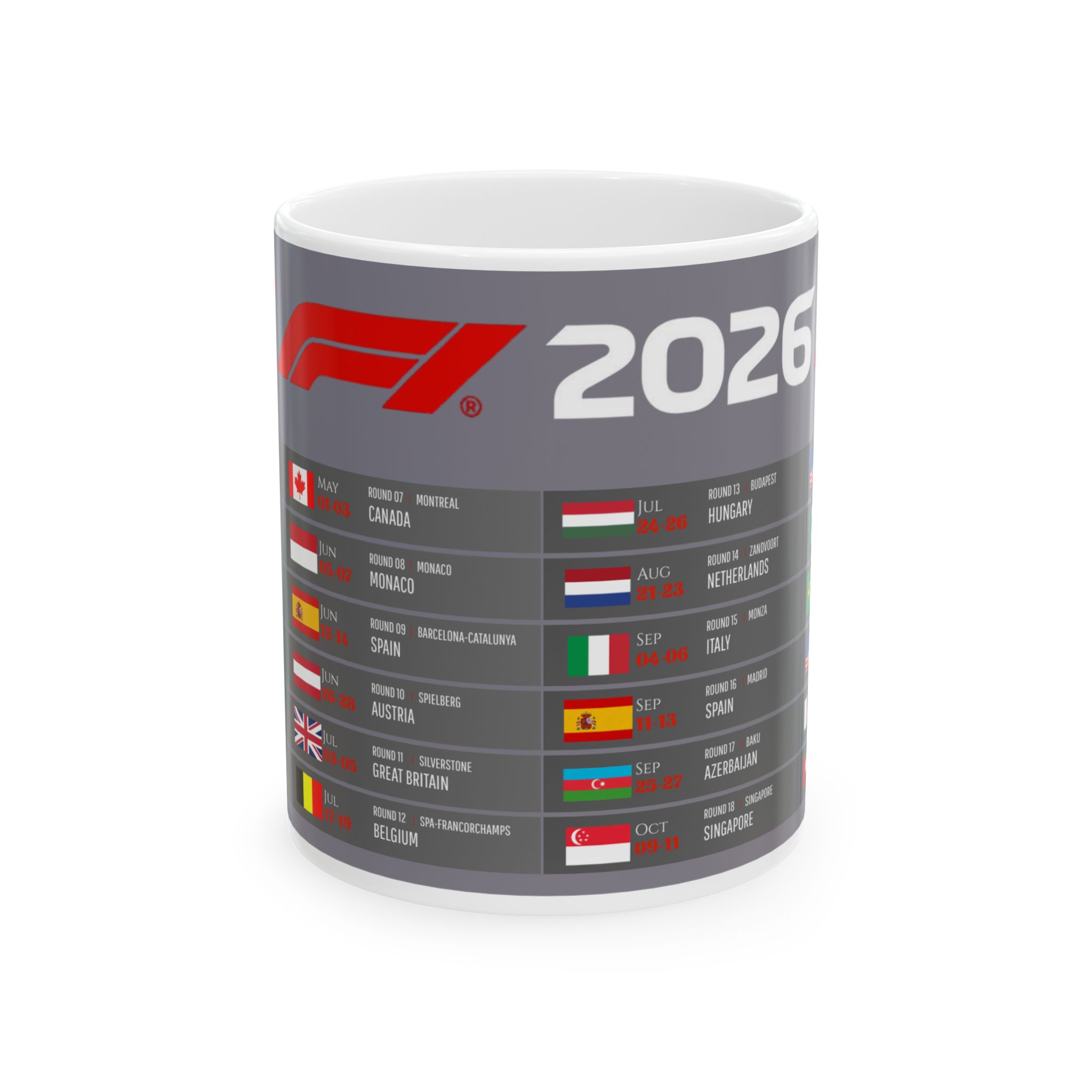 F1 2026 Kalender Mok - Afbeelding 3